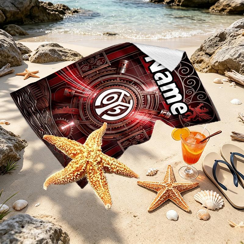 Custom Name Personalized 05 1FSV Mainz 05 Print Beach Towel, for Trip Camping Beach Party Home Decor, Birthday Gift for Family & Friends