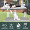 Cordless Window Wall Cat Hammock with 4 Strong Suction Cups, Metal Frame and Flip Cover, Indoor Cat Foldable Four Season Cat Bed