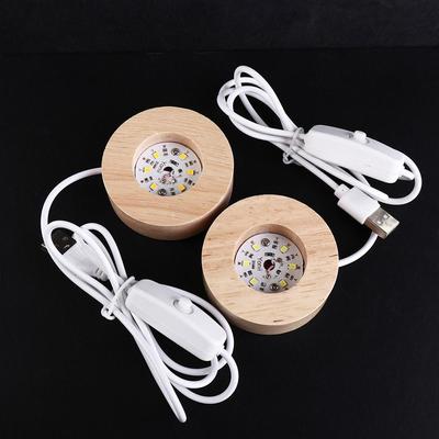 Nachtlicht Ausstellungsständer Nachtlampe Holz LED Licht Holz Licht Basis Lampenbasis Lampenhalter