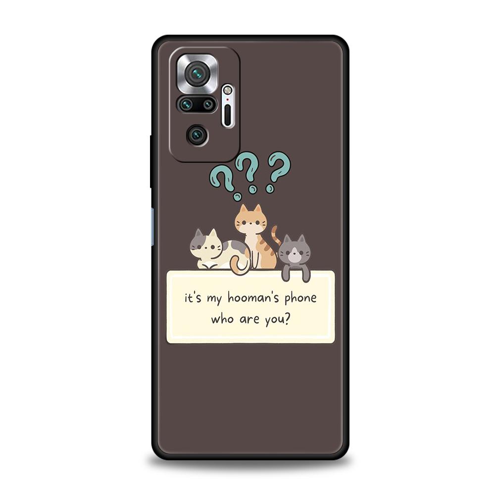 Cartoon Funny Cat Phone Case Cover for Redmi 14C 10C Note 14 13 12 10 11 Pro Plus 7 8T K40 K50 Gaming Pro Plus 5G Soft Shell Bag