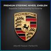 1Pcs Metal Texture Porsche Shield Badge Waterproof Anti-Fade Decor Sticker Fit All Porsche Sedan SUV Sports Car Interior Modification