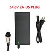 48V 54.6V 2A Electric Scooter Charger Lithium Battery Charger For Smartgyro Speedway, Kugoo M4/M4 Pro, Hitway H5/H5 Pro, UrbanGlide E-Cross Pro, JOYOR