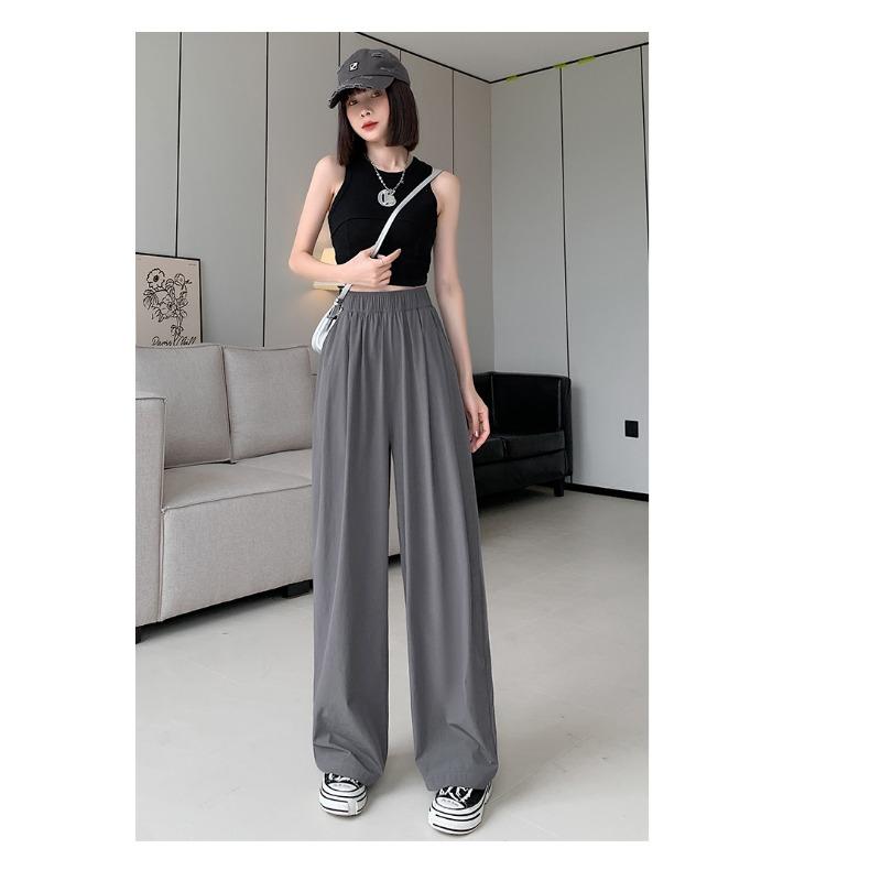

Lazy Yamamoto Pants Loose Draping Japanese Casual Straight-leg New Summer Thin Ice Silk Wide-leg Pants for Women XL