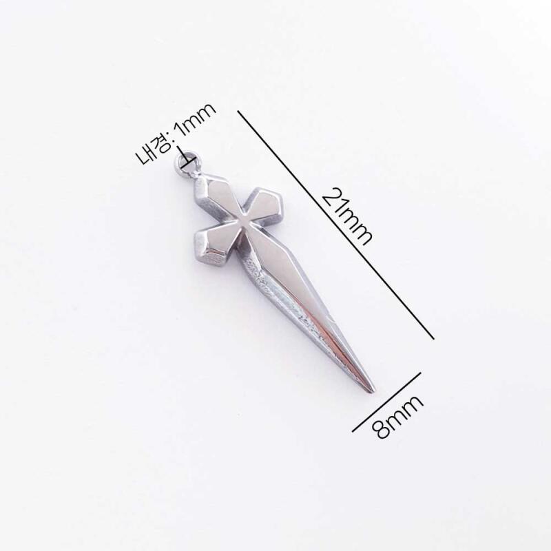 Stal chirurgiczna Krzyż Miecz Brelok Wisiorek Akcesorium Akcesoria