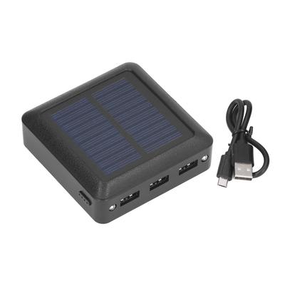 Solar Powerbank 10000mAh 3 USB-Ausgang Mini Solar-Handyladegerät mit LED-Licht für Outdoor-Camping