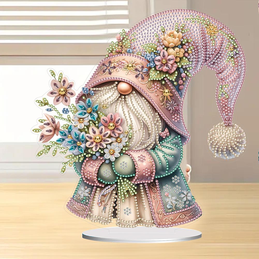 Special Shape Table Top Diamond Painting Ornament Kits Cute Gnome Diamond Painting Desktop Decorations Bedroom Table Decoration