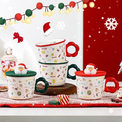Christmas Gifts High Value Ceramic Cup Christmas Cup Creative Mug Cute Water Cup Set