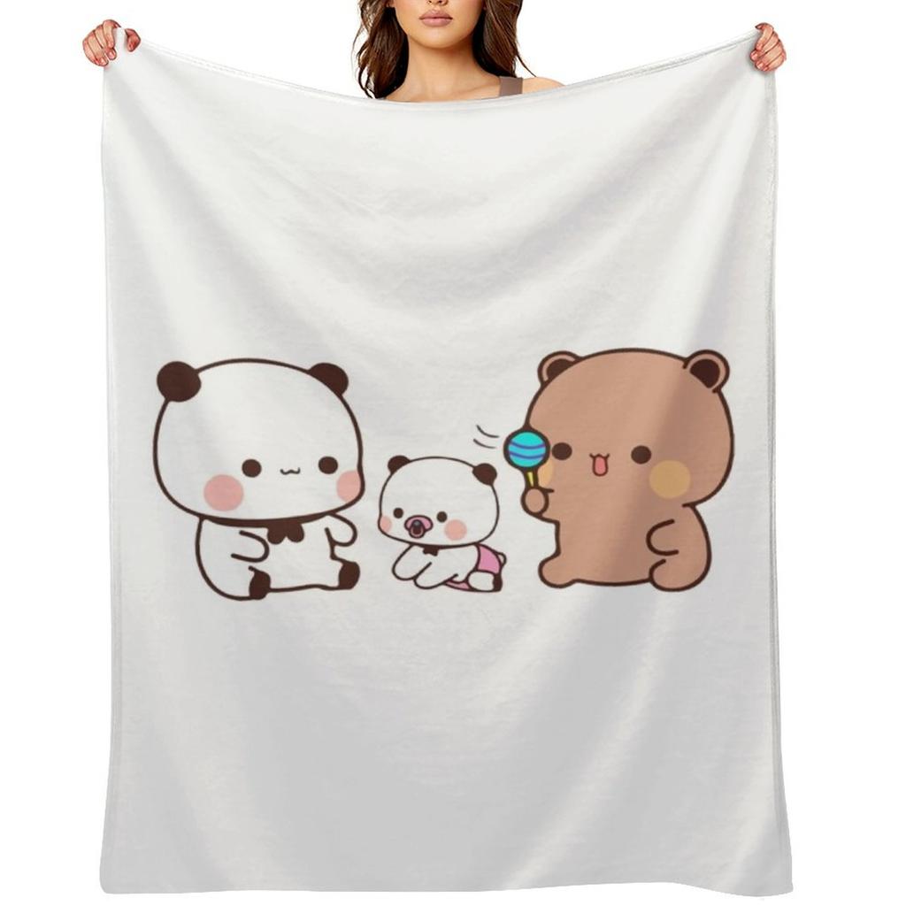 Bear and Panda Bubu Dudu Balloon Throw Blanket Sofa Throw Custom Luxury blankets and throws Blankets