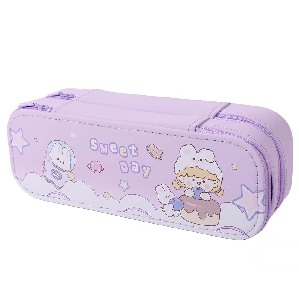 Waterproof Capibala Double Pen Bag PU Capibala Stationery Box Capibara Pencil Case  Children