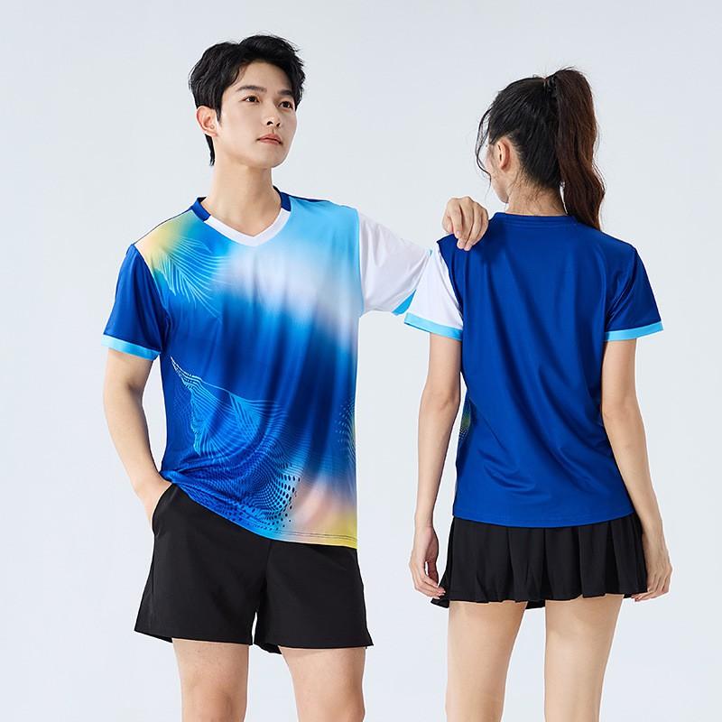 Unisex Badminton Set Short Sleeve Quick Dry Breathable Sportswear Training Competition