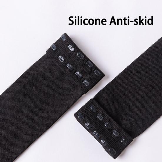 1 Pair 80cm Japanese Style Solid Color High Elasticity Non-slip Silicone Thigh Stockings Autumn Winter Women Over Knee Socks