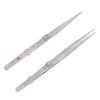 Diamond Stone Tweezers Gem and Jewelry Tweezers Stainless Steel Slide Locking Serrated Fine Pointed Tip Tweezers with Gem Slot (Straight Pointed Tip)