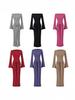 Women's Off-the-Shoulder Waist-Tie French Dress: Retro, Elegant, Waist-Cinching Long Skirt with High-End Feel