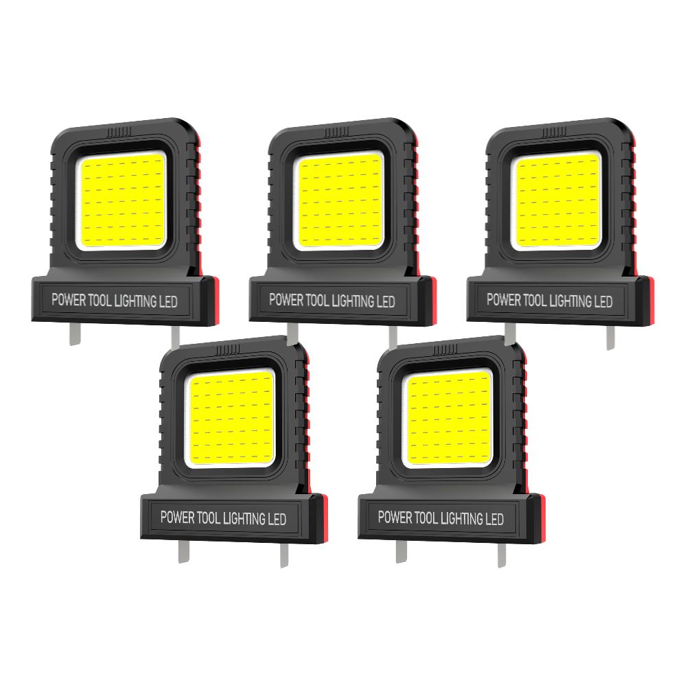 5-1PCS 14W LED Work Light for Makita for Milwaukee for Dewalt for Bosch for Dayi Lomvum Zhipu 20V-21V Li-ion Battery Accessories