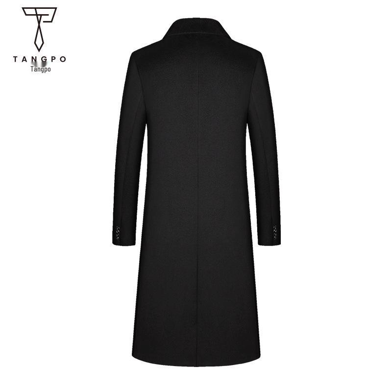 Men's High-End Trench Coat: 71.5% Wool with Slimming Fit and Removable 90% Duck Down Liner for Autumn/Winter