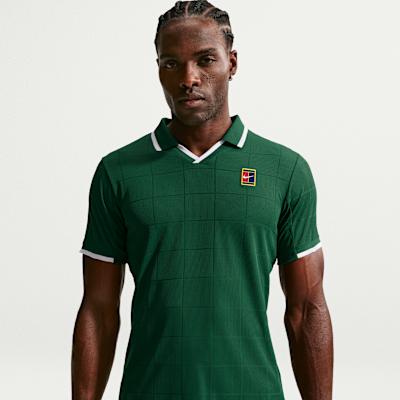 Nike Court Slam Tennis Tops Men s Canyon Green Moderate M