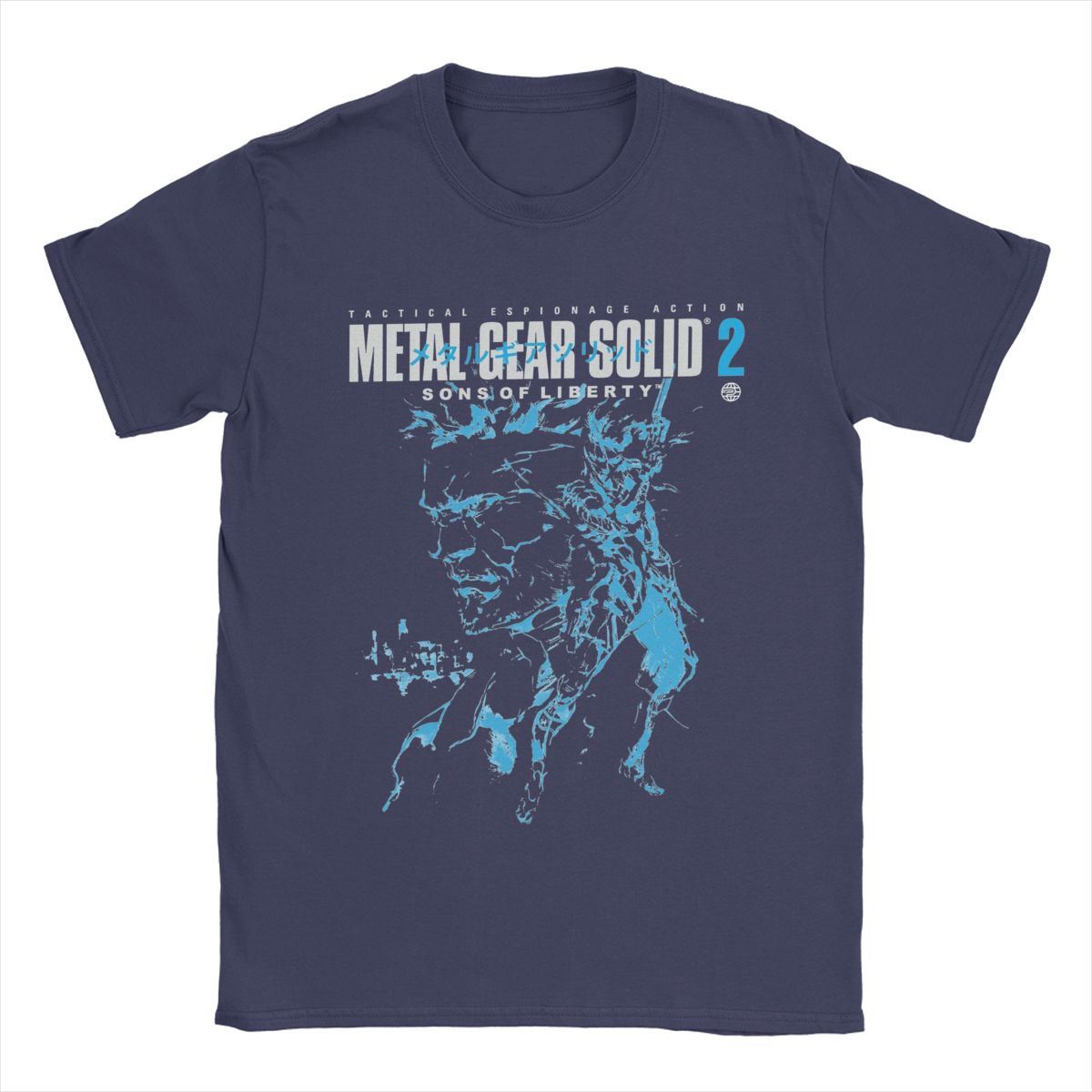

Хіпстерська футболка MGS2 Snake And Raiden Metal Gear Solid для чоловіків, з круглим вирізом, з чистої бавовни, з короткими рукавами, унікальний одяг XL