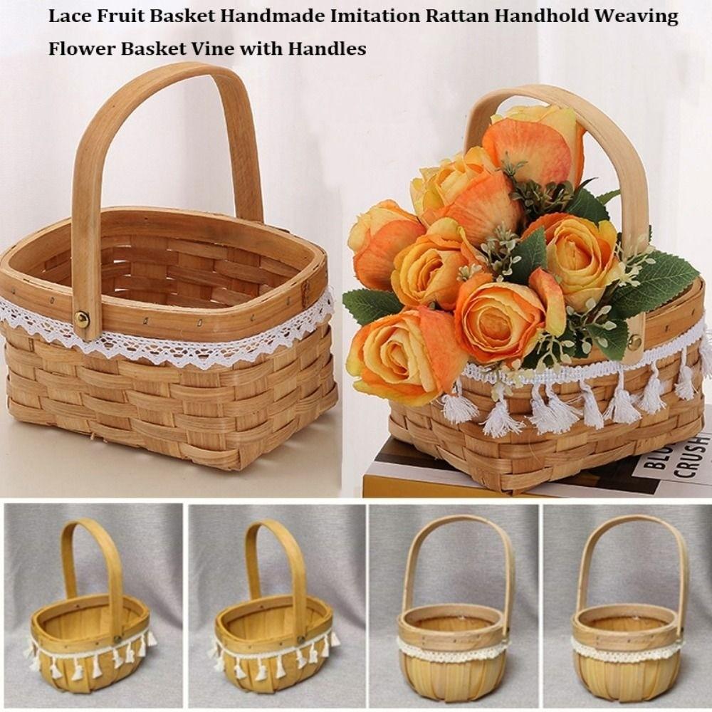 Handwoven Lace Fruit Basket Home Decoration /Restaurant Serving Tabletop Display