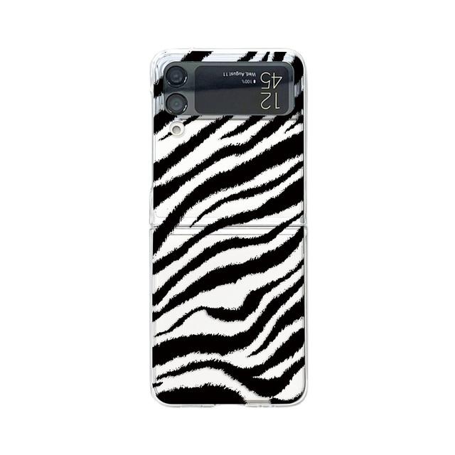 

Для Samsung Galaxy Z Flip 4 3 Чехол с рисунком животных Прозрачный противоударный жесткий чехол для Samsung Z Flip4 Zflip3 Чехол For Samsung Z Flip 3