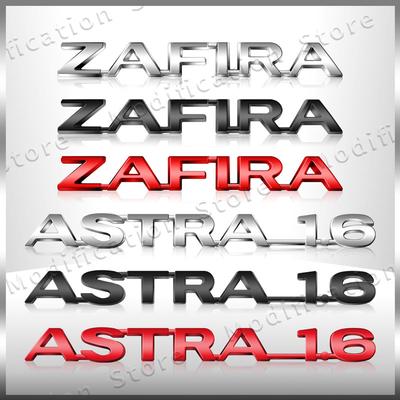 3D Metal Car Decor Rear Trunk Fender Side Emblem Sticker For Zafira ASTRA 1.6 Logo Astra Antara H G Corsa Accessories