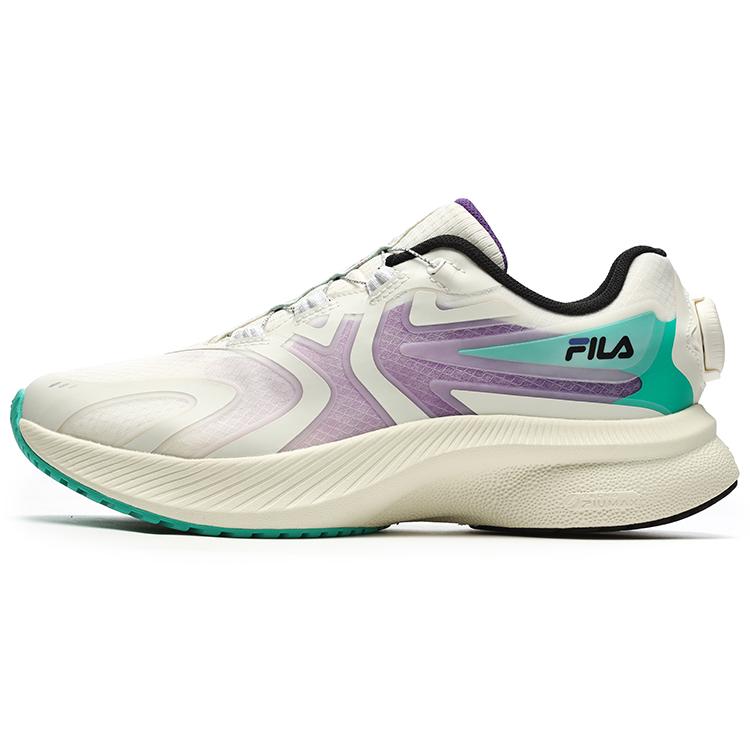 FILA Athletics Energy Comfortable Fabric Low top Running Shoes Women s Beige Purple Green A12W241110FMM 36
