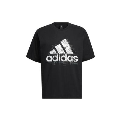 Logo Print Pullover Rundhals T-Shirt Herren Tops Schwarz IA9429