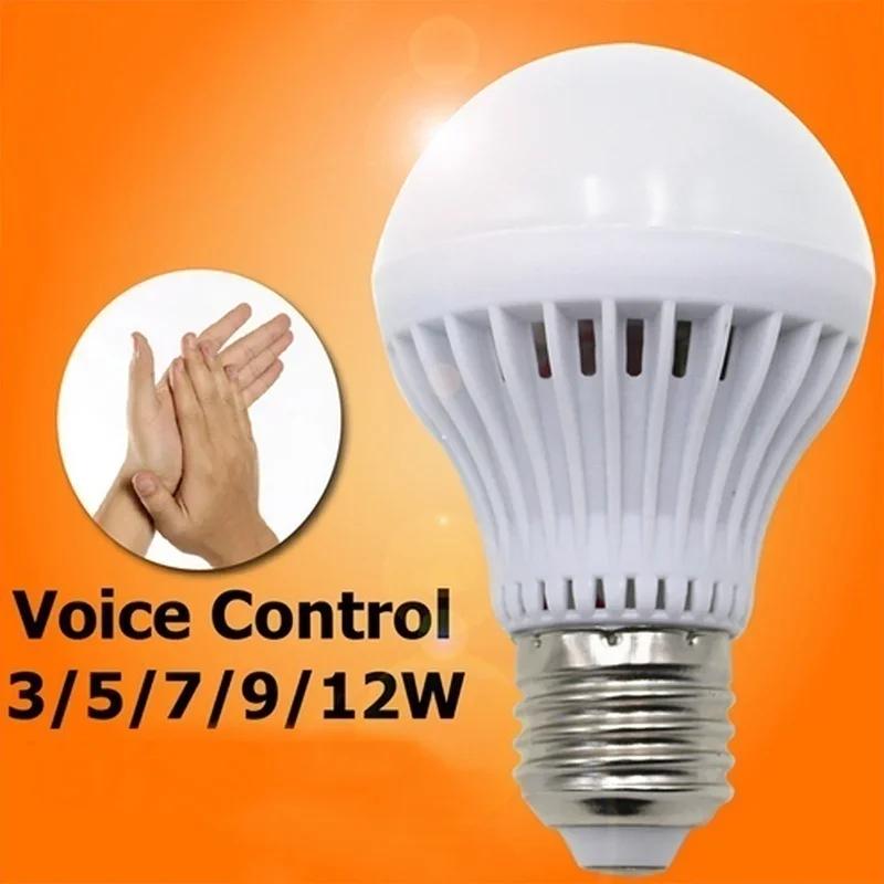 Intelligent Led Voice Control Light Control Light Bulb Pir Infrared Human Body Sensor Light Corridor Radar Sensor Bulb