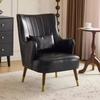 Compact Wax Leather Sofa Chair for Small Apartments, Living Rooms, Bedrooms, Balconies, or Receptions - Light Luxury Style, Tiger Design.