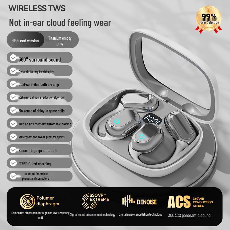 Burmester 2025 Wireless Bone Conduction Headphones - Open Ear Sport Earbuds for Running