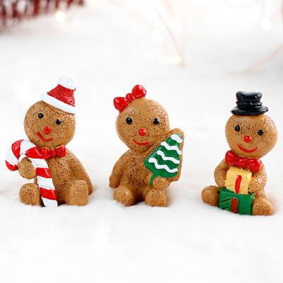 Ins Style Three Cute Gingerbread Man Sets Of Christmas Home Party Ornament Decorations