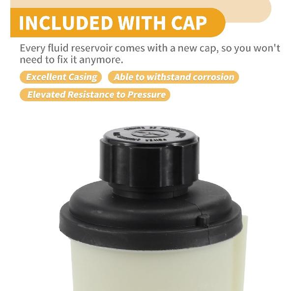 Power Steering Reservoir - No.31302576 Car Automotive Power Steering Tank - for Volvo S60 2011-2017 Plastic Beige - 1 Pc