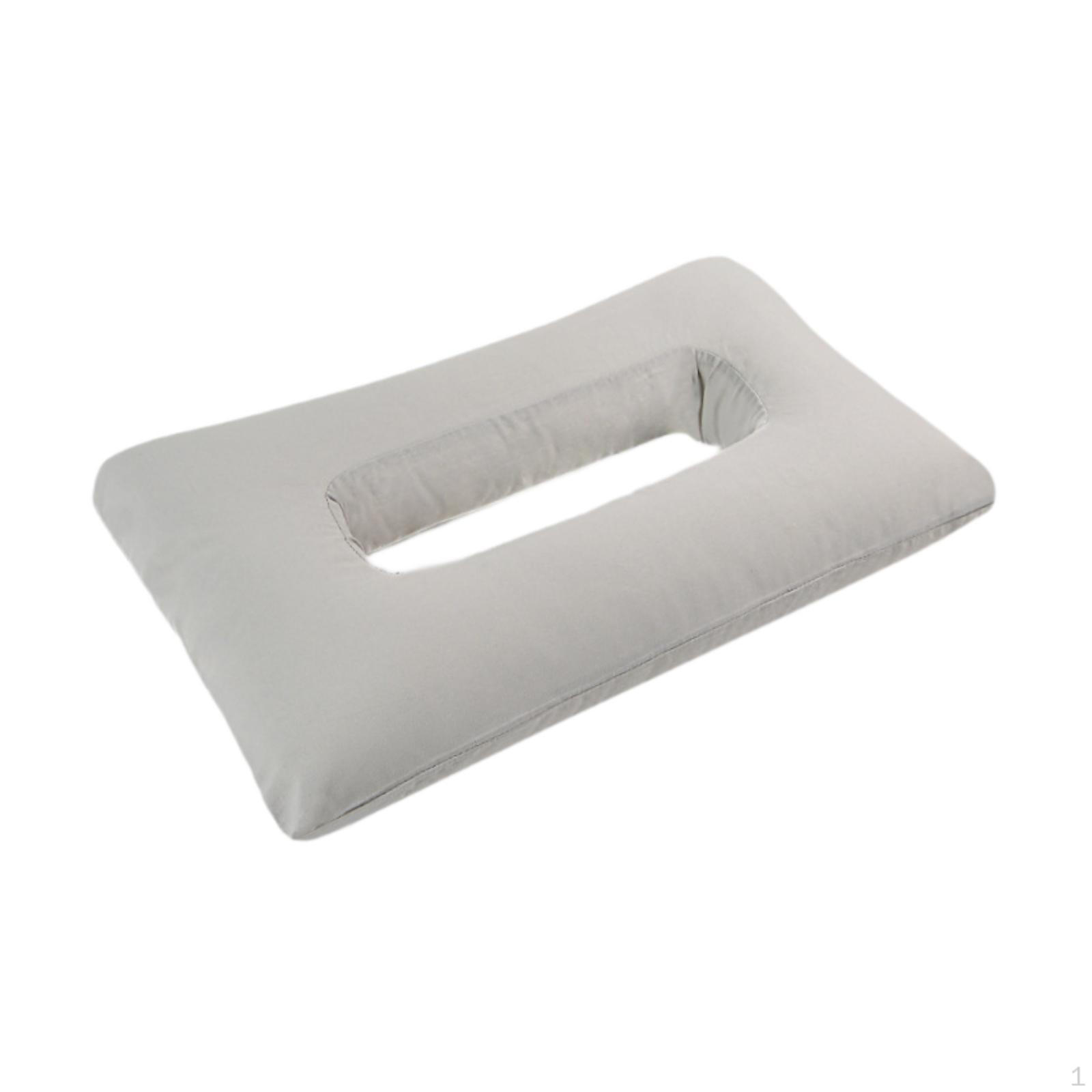 

Ear Piercing Pillow for Side Sleepers Breathable Washable Comfortable Home with A Hole сірий колір