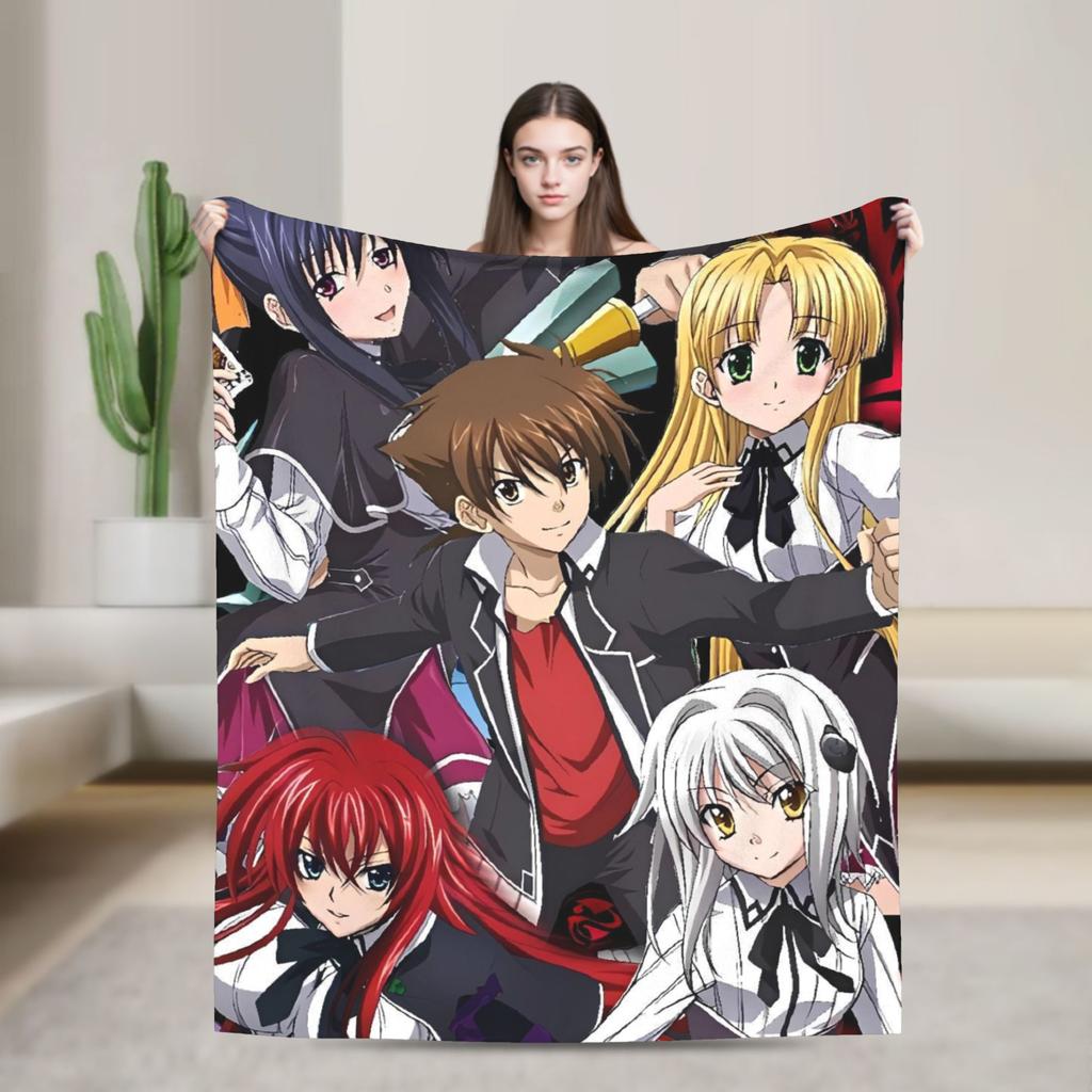 High School DxD  Blanket Quality Warm  Bedding Throws Winter Girls Boys Couch Bed Funny Bedspread