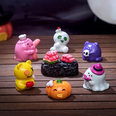 Mini Halloween Ghost Mummy Pumpkin Micro Landscape Creative Ornaments Miniature Figurines DIY Home Desktop Decoration Gifts