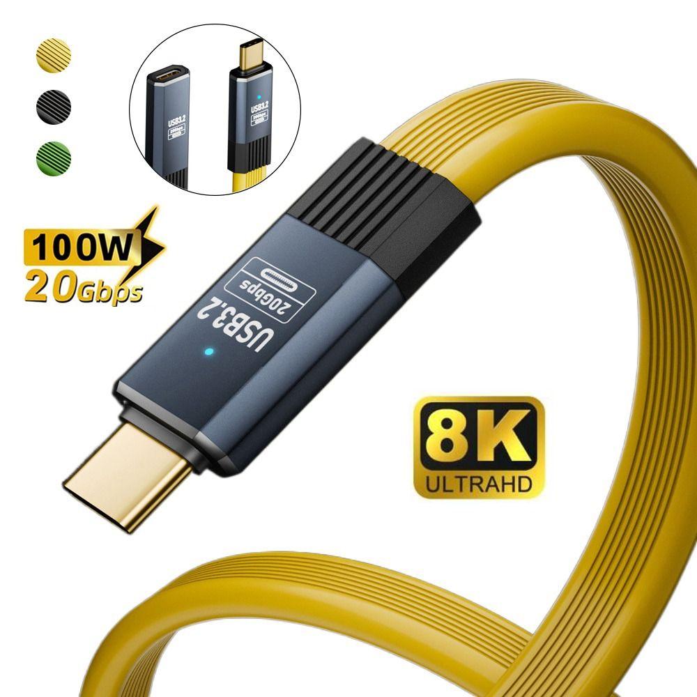 PD 100W USB 3.2 Type-C Cable 8K 60HZ USB-C Data Line Universal Fast Charging Cord Laptop