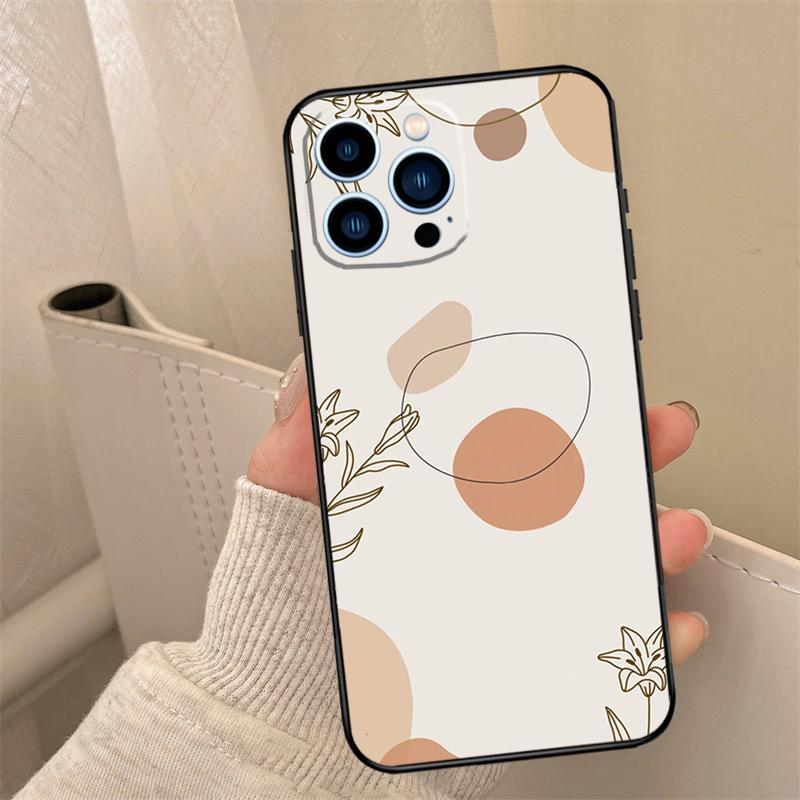 Abstract Plants Phone Case For iPhone 17 16 15 14 13 12 11 Pro Max mini 15 16 Plus 16e 17 Air Cover Coque