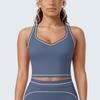 New contrasting color tight high elastic breathable yoga suit six-piece sports running fitness yoga suit women