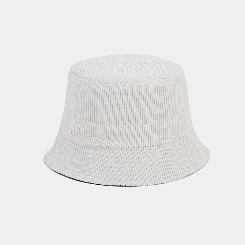 Sombrero Bucket de Pana Reversible Unisex: Sombrero de Sol Adelgazante de Moda para Otoño/Invierno