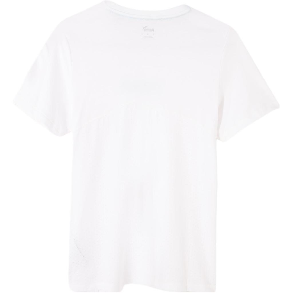 Puma Train Logo Short Sleeve Round Neck Comfortable Fashionable Versatile T-Shirt Women Tops White 52163402