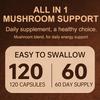 Herbal Extracts Supplement, With Lions Mane, Chaga, 120 Capsules Per Bottle