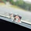 Auto Interior Decoration Sliding Couple Figurine Vehicle Ornament Car Decoration Accessory Cute Figurine Decor