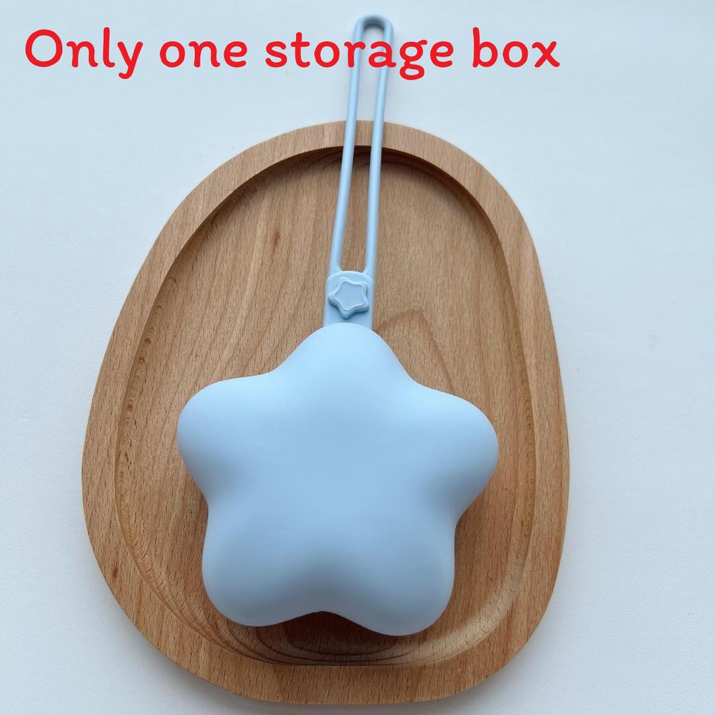 Silicone Baby Pacifier Storage Bag With Star Pattern For Travel And Onthego Use