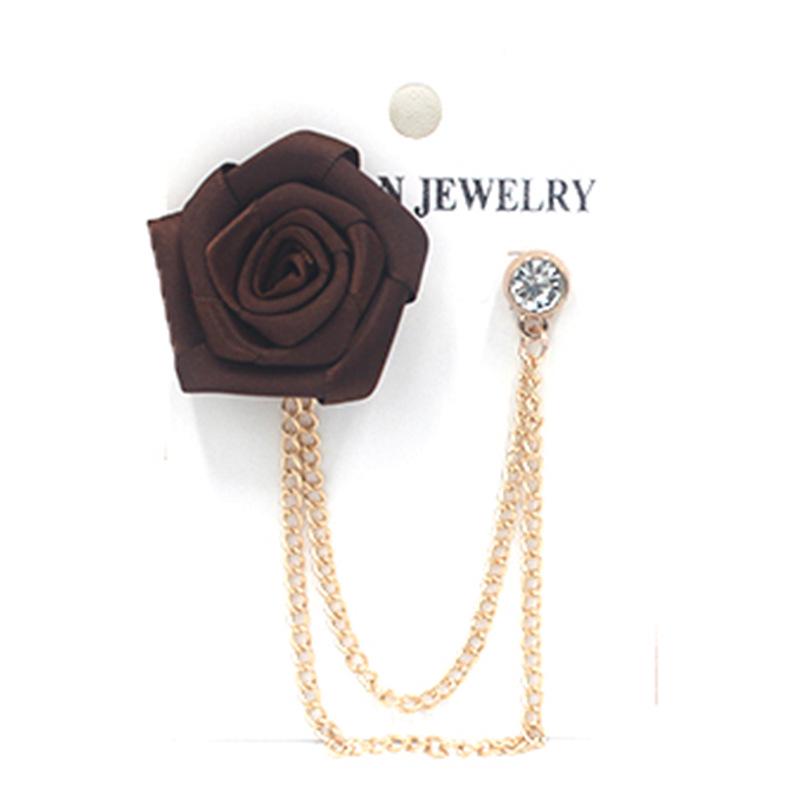Unisex Rose Flower Tassel Brooch for Weddings.