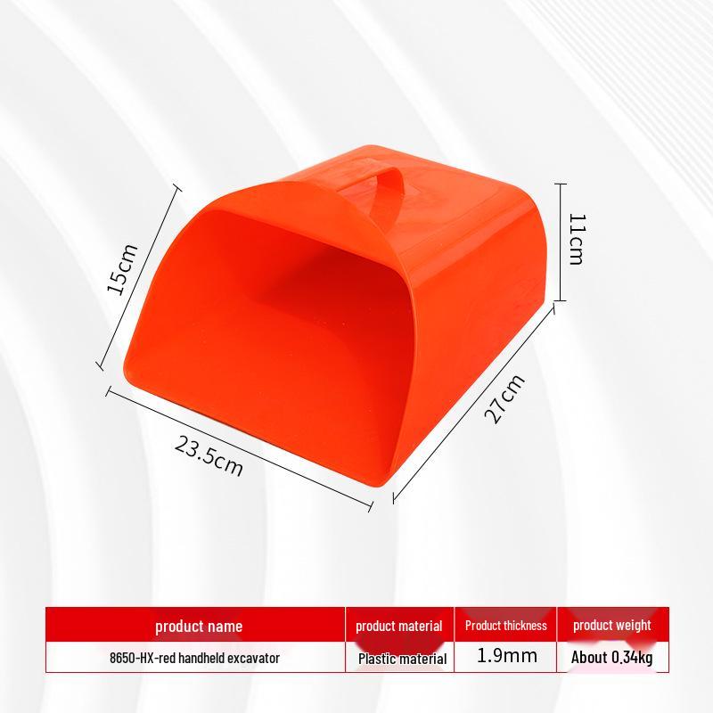 Multi-Purpose Plastic Handheld Dustpan, Scraper, Winnowing Basket, and Shovel with Handle