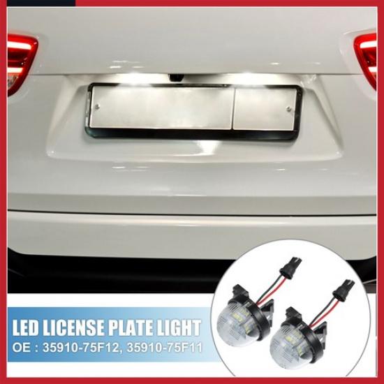 2 Pcs White 3528SMD LED License Plate Light 35910-75F21 for Suzuki Grand Vitara