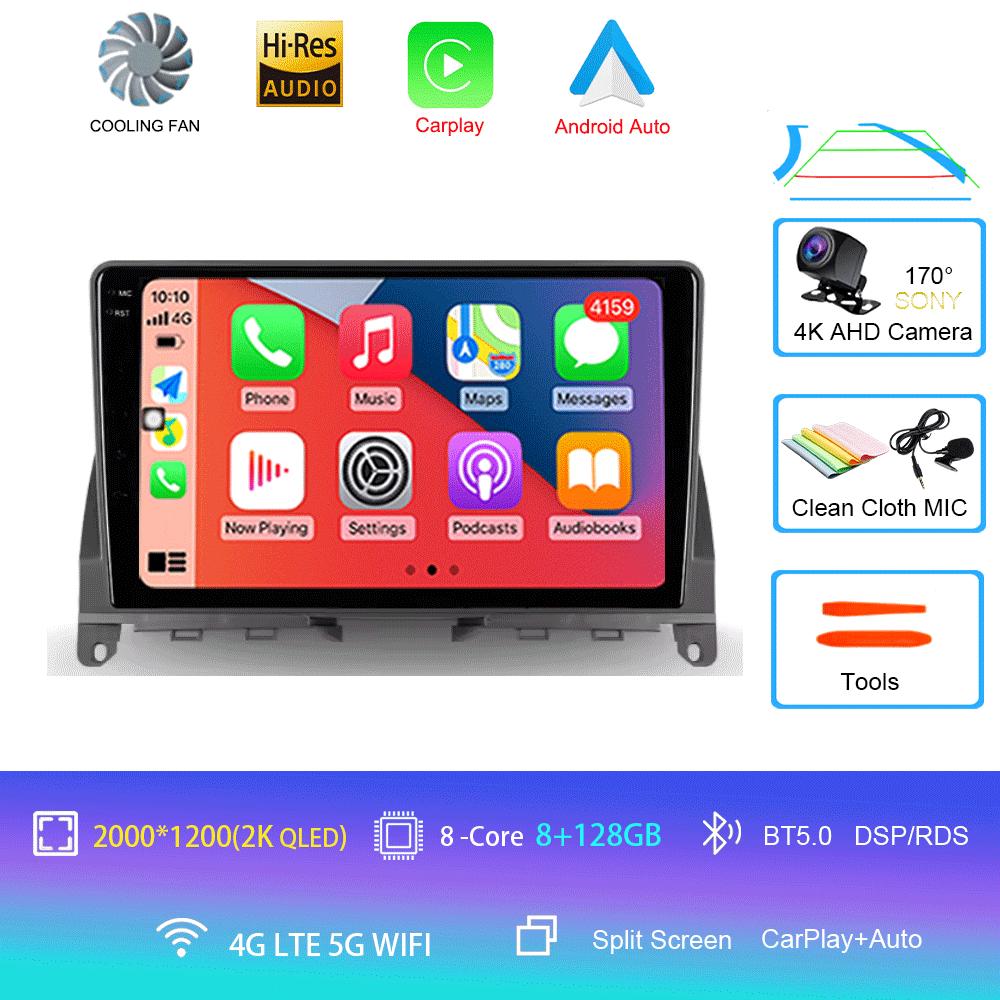 Android 14 For Mercedes Benz C Class 3 W204 S204 2006 - 2011 Car Radio Multimedia Video Player Navigation Stereo GPS No 2din 2 D