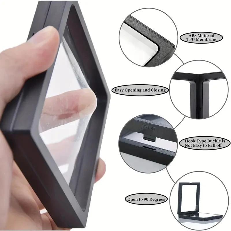 10Set Top Quality 3D Floating Frame with Window-View Lid Elegant Display Set for Jewelry Medals - Premium Protection