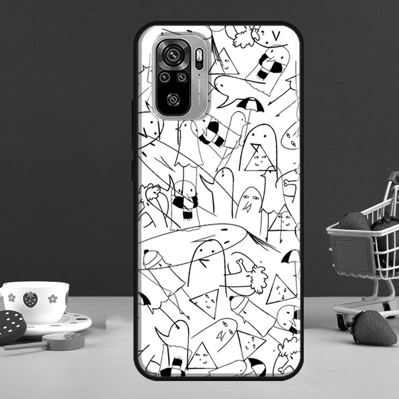 Oyasumi Punpun Hülle für Xiaomi Redmi 10 9 9A 9C 9T Rückseite für Redmi Note 11 Pro 8 9 10 Pro 9S 10S 11S