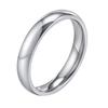 4mm Simple Stainless Steel Wedding Ring for Women Men Gold Plated Engagement Wedding Band Couple Jewelry Sizes 6 7 8 9 10 11 12