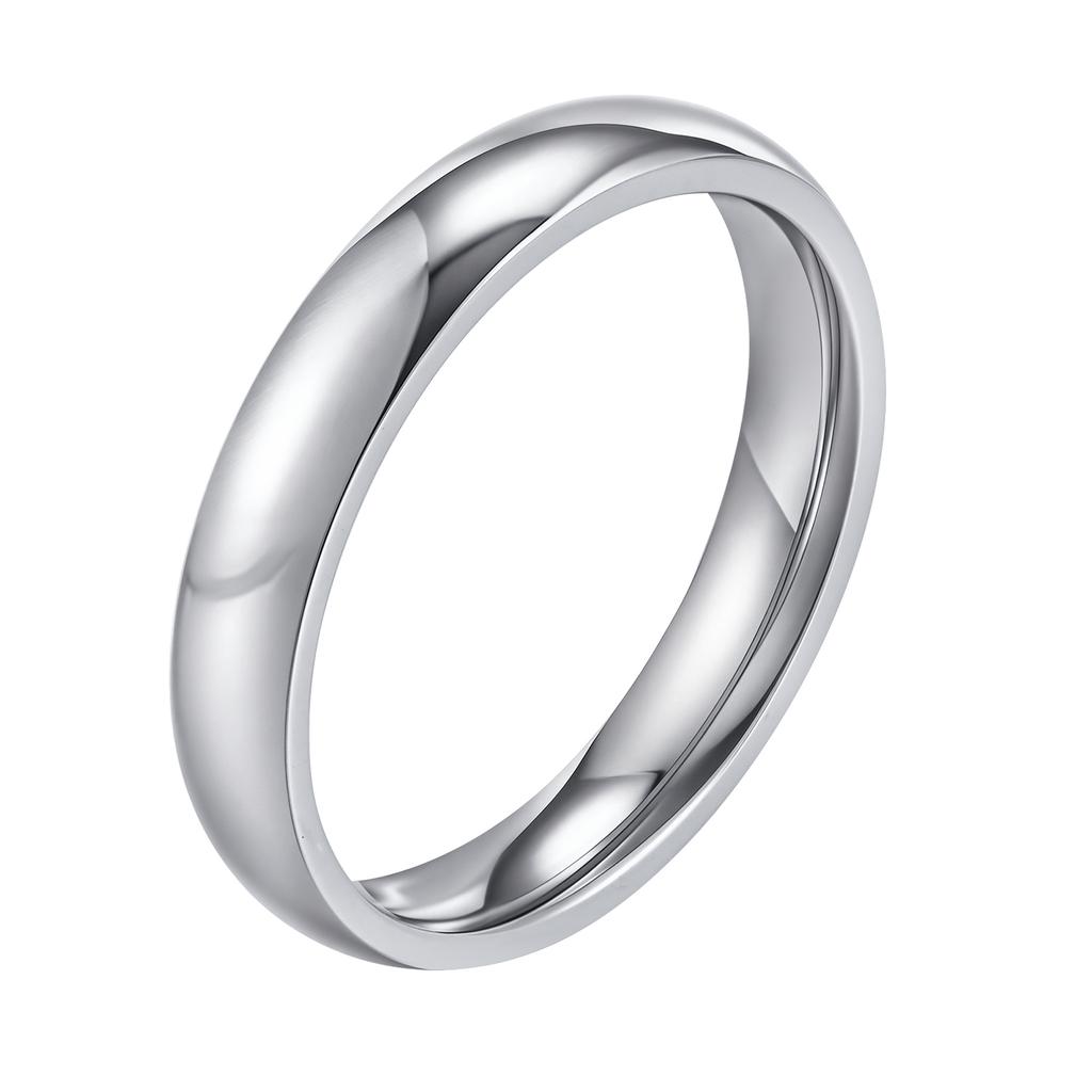 4mm Simple Stainless Steel Wedding Ring for Women Men Gold Plated Engagement Wedding Band Couple Jewelry Sizes 6 7 8 9 10 11 12